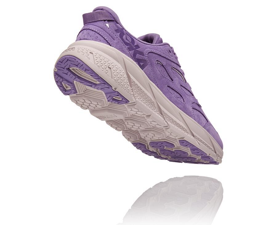 Zapatillas Asfalto Hoka One One Mujer - Clifton L Suede - Moradas - DVI784516